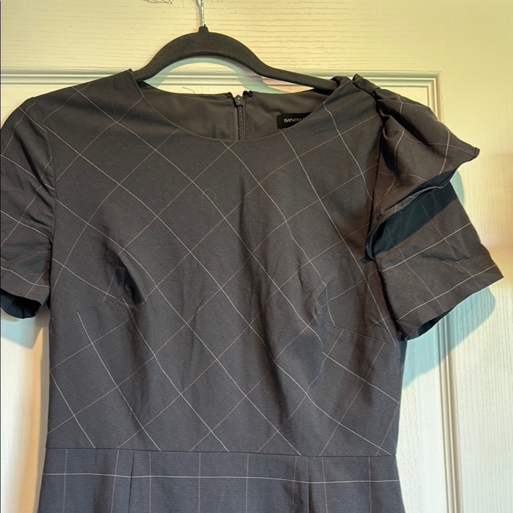 Banana Republic Dark Gray Midi Dress - Picture 3 of 8